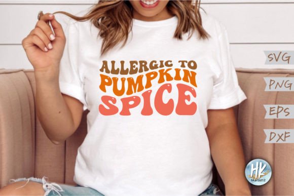 Allergic to Pumpkin Spice Retro SVG