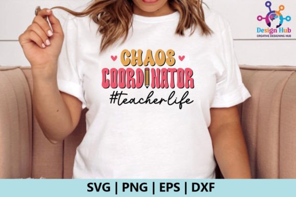 Chaos Coordinator Teacherlife Retro SVG