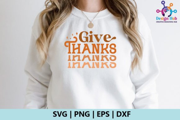 Give Thanks Retro SVG