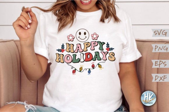 Happy Holiday Retro SVG