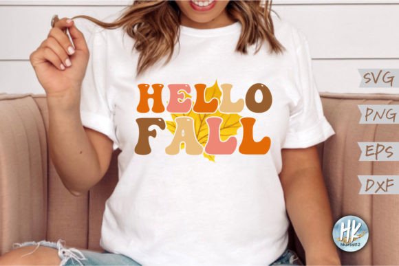 Hello Fall Retro SVG