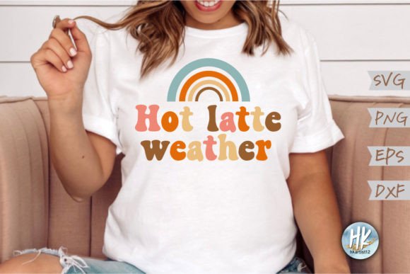 Hot Latte Weather Retro SVG