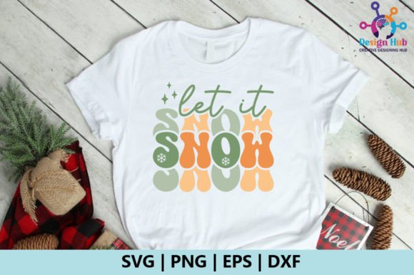 Let It Snow Retro SVG
