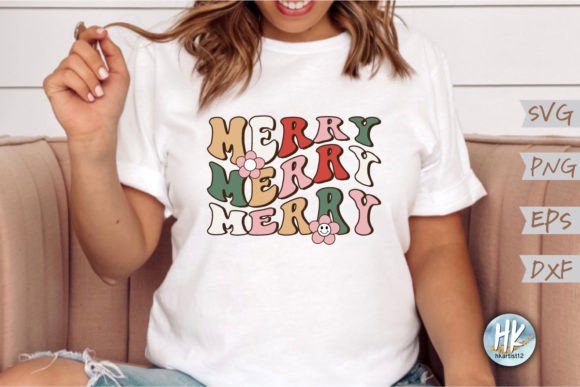 Merry Merry Merry Retro SVG