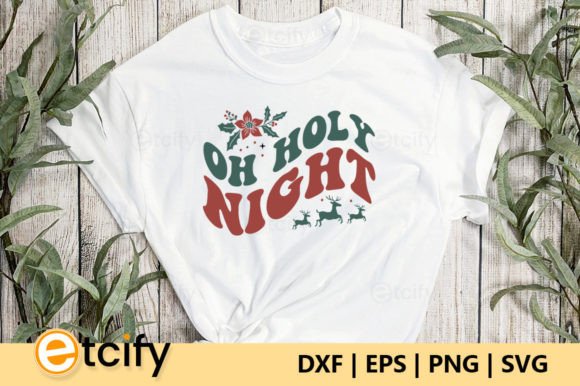 Oh Holy Night Retro SVG