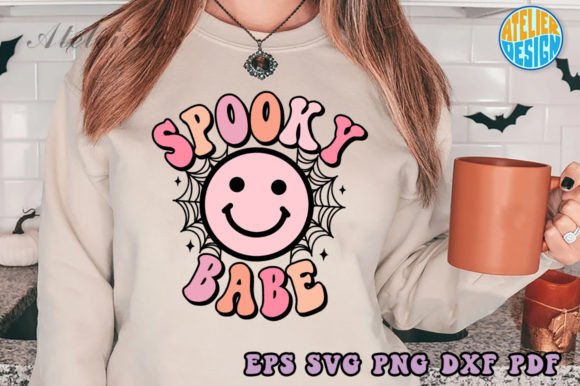 Spooky Babe Retro Svg