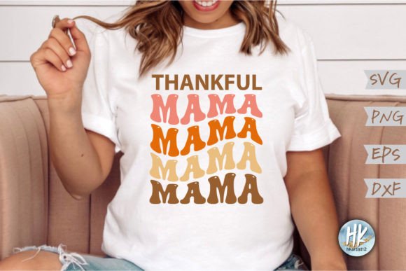 Thankful Mama Retro SVG