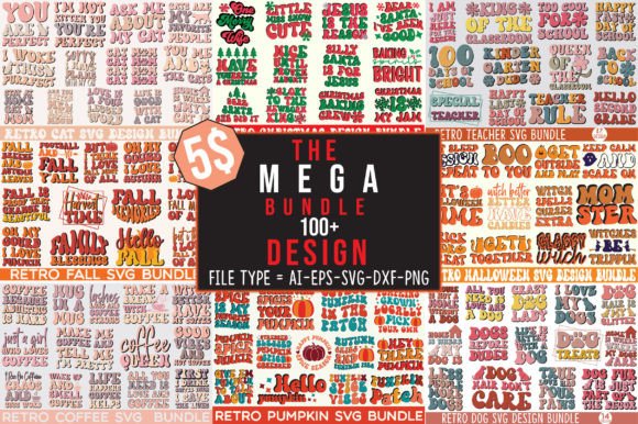 The Mega Retro Svg Bundle
