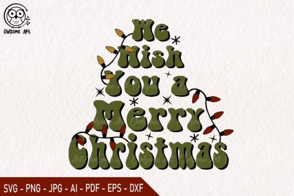 We Wish You a Merry Christmas Retro SVG